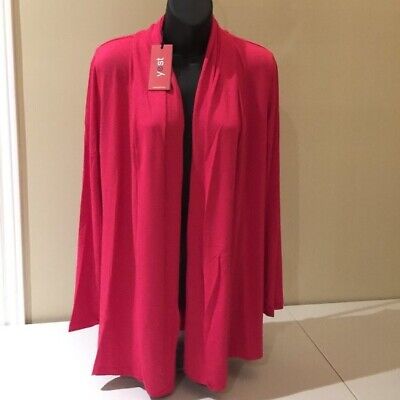 Yest Yessica Short Womens Cardigan Sweater Cerise Pink 80474B Sizes 4-16