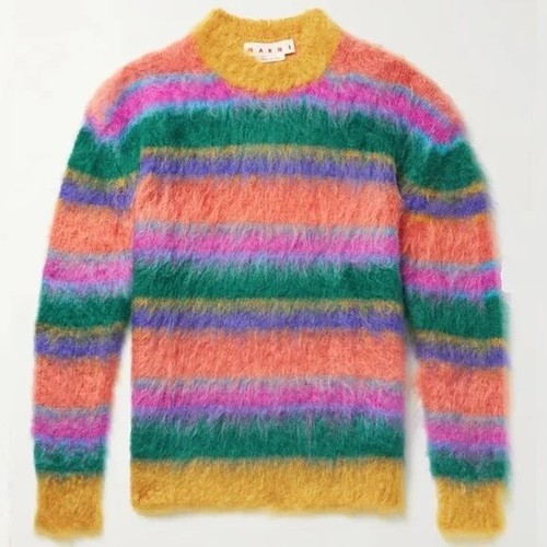 Marni モヘアニット Fuzzy Wuzzy Brushed セーター 50 Marni Fuzzy Wuzzy Brushed Mohair Sweater Turquoise | Cultizm