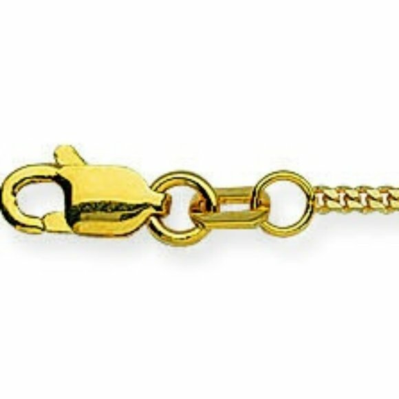 Pre-owned Element Shine/md 14k Solid Yellow Gold 1.04 Mm Curb Cuban Chain Necklace 16", 18", 20", 24"