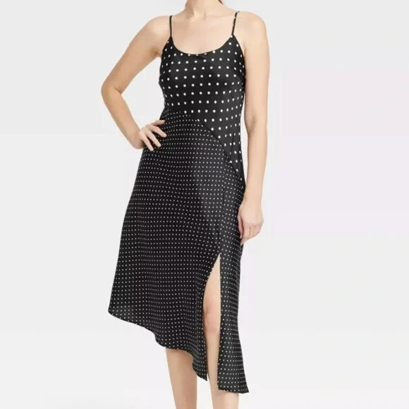 A New Day Polka Dot Midi Slip Dress XS | eBay