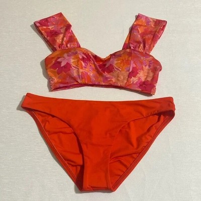 Size M--L*SPACE Women's Gizelle Top & Sandy Bottom Full Cut Bikini Set
