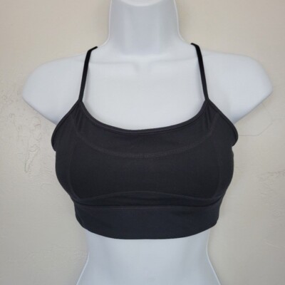 Le Ore NWOT XS Black Racerback Bra Soft Comfy Fitted Cutout Padded
