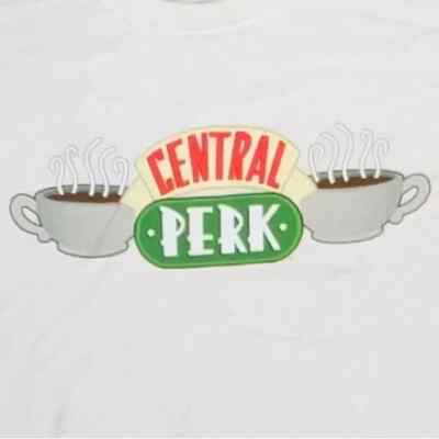 Ripple Junction Central Perk Friends Show White T-Shirt Unisex Small New
