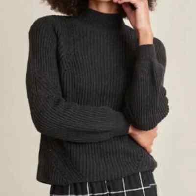 Marine Layer Erin Turtleneck Sweater Black M NWT