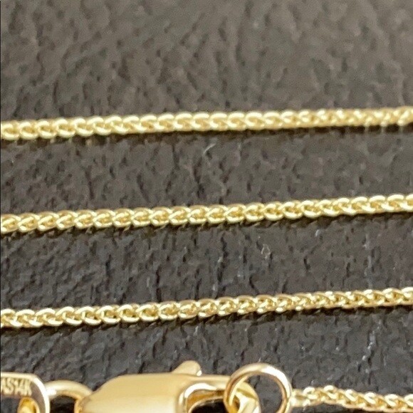 Pre-owned Element Shine/ Md 14k Solid Yellow Real Gold 0.8 Mm Round Wheat Chain Necklace 16", 18", 20"