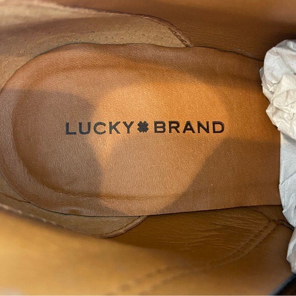 Lucky Brand Women's Boots Pellyon Blue Suede Leather Heeled Boho Chic Size 6.5