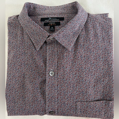 MARK ANTHONY BUTTON DOWN SLIM FIT MENS LONG SLEEVE DRESS SHIRT SIZE EXTRA LARGE