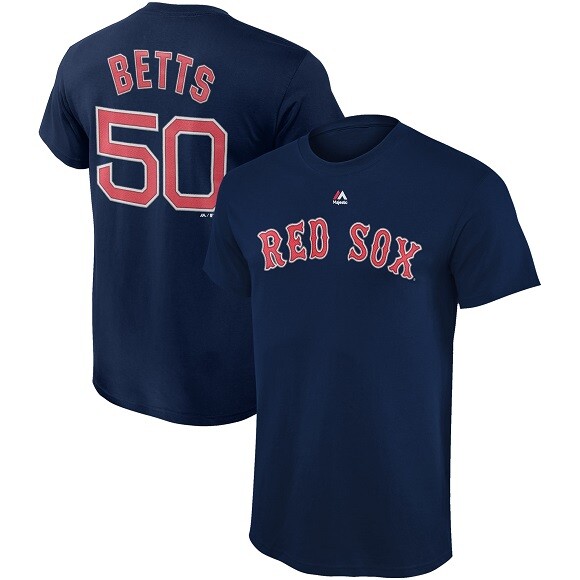 Youth RED SOX ユニ　Majestic Mookie Betts Youth Boston Red Sox Mookie Betts Majestic Navy/Red Play