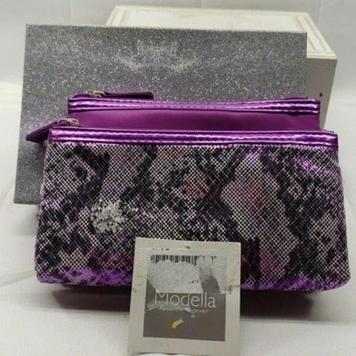Modella fashion purple makeup case cosmetic bag