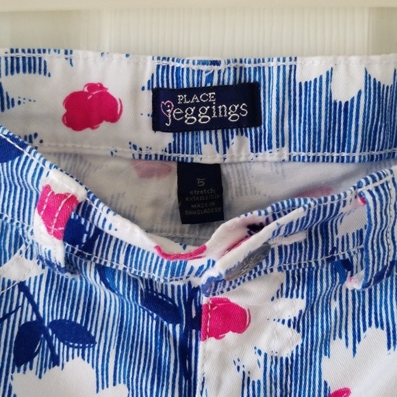 Children's Place Skinny Stretch Floral Jeggings Girls Size 5