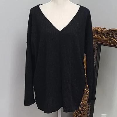 Chicsoul.com Black Shirt Women Size 2XL