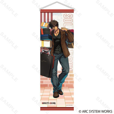 Guilty Gear Strive x OIOI Sol Badguy Suede Slim Tapestry Wall Scroll BeBlock New