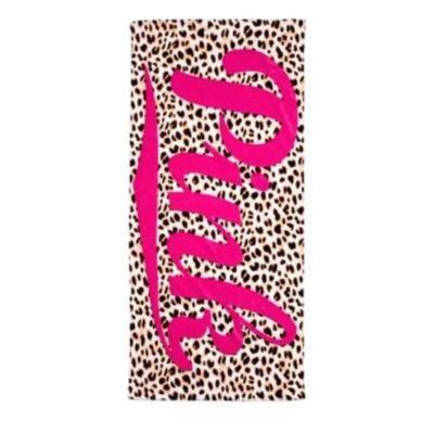 PINK Victoria’s Secret Rare Cheetah Print Script Logo Beach Towel