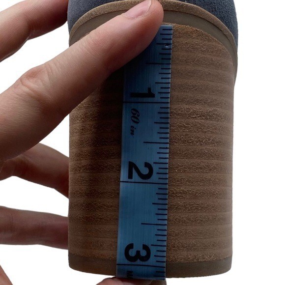 Lucky Brand Women's Boots Pellyon Blue Suede Leather Heeled Boho Chic Size 6.5