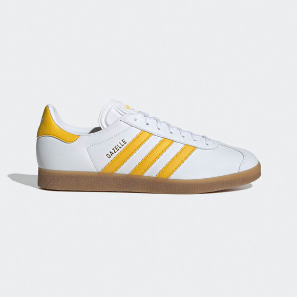 ad originals GAZELLEトレンドのイエローとホワイトのスニーカー adidas Originals Gazelle sneakers in yellow and white | ASOS