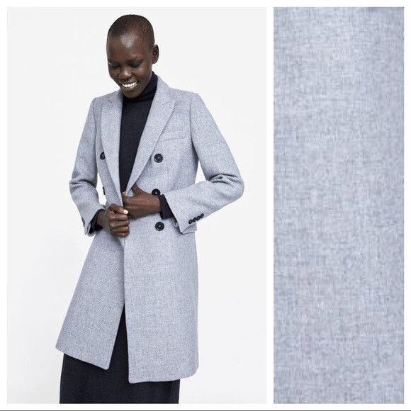 ●完売品●ZARA●MANTECOウールスリットコーZWCOLLECTION●S Zara ZW Collection Manteco Wool Blend Fitted Coat Black Size