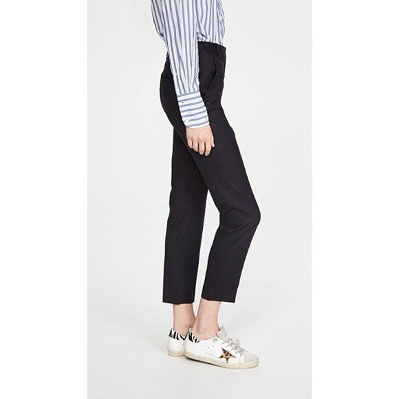 Pre-owned Nili Lotan Colmar Wool Pants Dark Navy Us4 In Blue