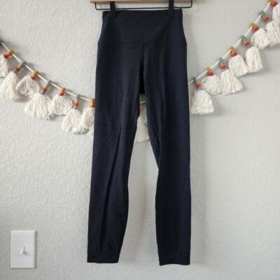 Lululemon Align Pant ll 25'' Black Nulu Yoga Sweat Wicking Stretch Run Size 4