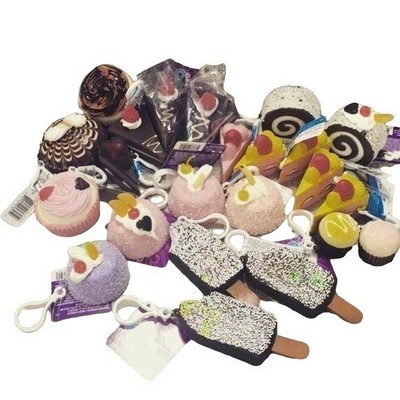 Orb Odditeez Cake Candy Keychain Lot Cupcakes Pies Ice Cream Food Key Chain