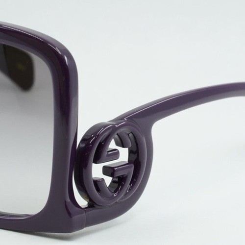 Pre-owned Gucci Sunglasses Gg1326s 003 Violet Purple Grey Gradient Women Large Authentic In Gray