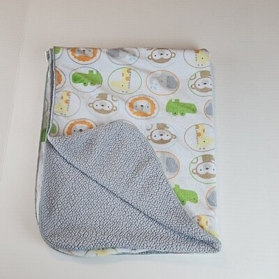 circo baby blanket brown sherpa monkey bear elephant duck frog security 39 x 28 304583223068