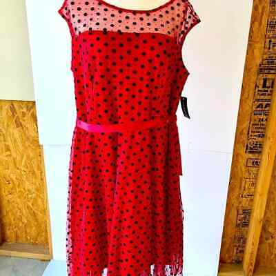 Candalite Women's Plus Size Red Dress Valentines Day Dress Prom Dress Sz 2x, NWT