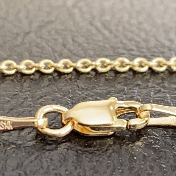 Pre-owned Element Shine/md 14 K Solid Yellow Gold 1.5 Mm Light Cable Chain Necklace 16", 18" Lobster Clasp