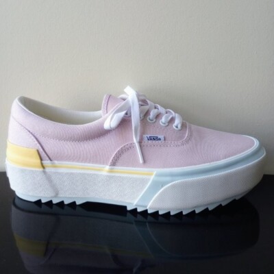 Vans Men's Era Stacked Pastel Platform Canvas Sneaker in Nice Multi / True White