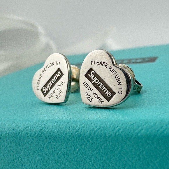 【片耳・箱無し】Supreme tiffany heart earrings Tiffany & Co. x Supreme Sterling Silver Return to Heart
