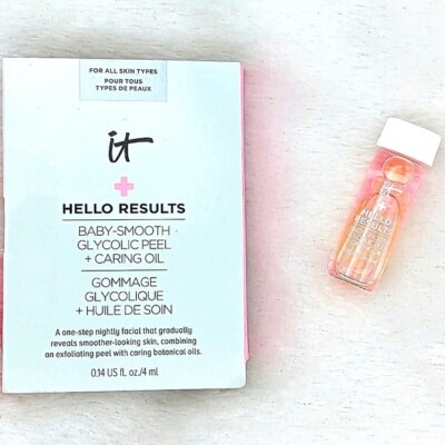 IT COSMETICS Hello Results Baby-Smooth Glycolic Peel + Caring Oil - 4ml NEW