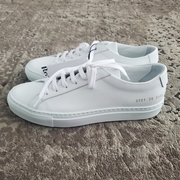 Pre-owned Common Projects Original Achilles Leather Low Top Sneakers In White