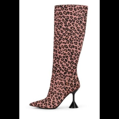 New jeffrey campbell Leather entity boots Pink Black 6