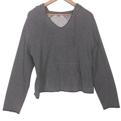 Q&A Grey Cropped Hoodie Size XL