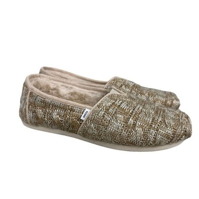 Tom s women s alpargata Sahara chunky cable knit flats size 6.5 NWT