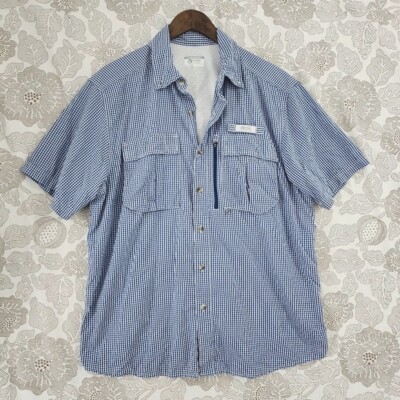 Gander Mountain Outdoor Checkered button up Short sleeve men's Shirt L