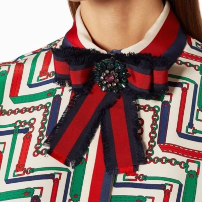 Gucci web 2024 bow brooch