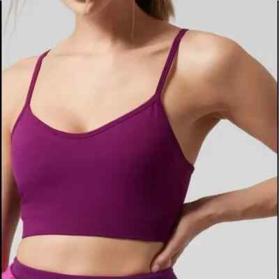 $49 Athleta Renew Bra Convertible Fuchsia Sports Bra Pads Included Size XS NWT