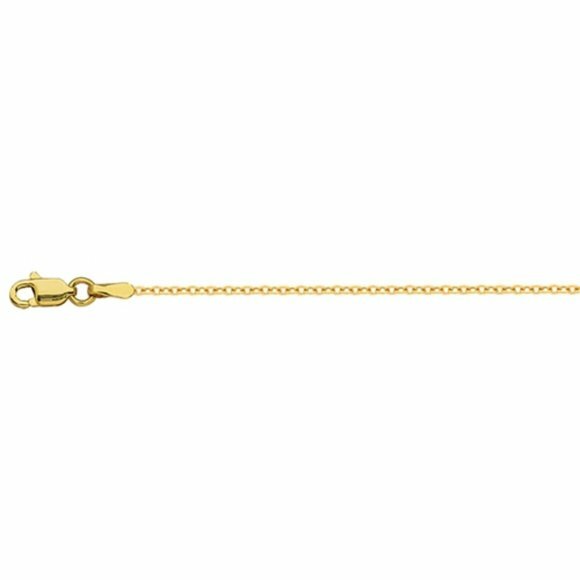 Pre-owned Element Shine/md 14 K Solid Yellow Gold 1.5 Mm Light Cable Chain Necklace 16", 18" Lobster Clasp