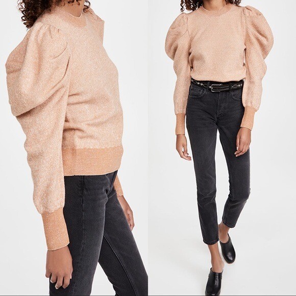 Pre-owned Ulla Johnson Marin 100% Wool Pullover Color: Amber Size P (fits Like Us2/4) In Orange
