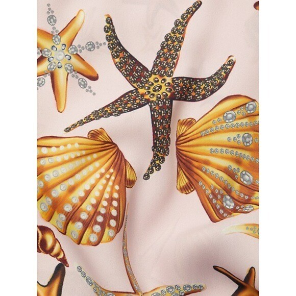 Pre-owned L'agence Sachi Shell-print Maxi Dress Size L In White