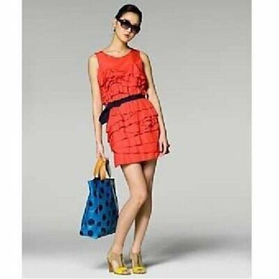 3.1 Phillip Lim Red Tiered Ruffle Cotton Layered Mini Dress 8