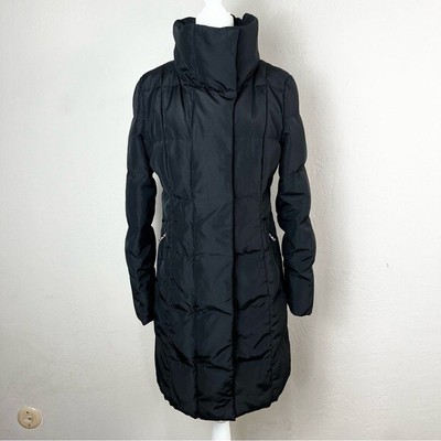 Weekend MaxMara Black Longline Down Puffer Coat Heavy Padding Jacket US Size 6