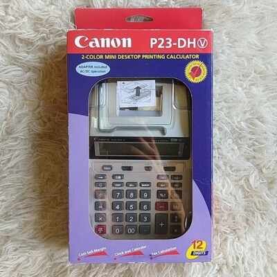 Mini Desktop Printing Calculator Canon 2 Color P23-DHV