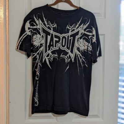 Tapout Short Sleeve Y2K Men's Hip Hop Skate Loose Print Size Street sleeve
