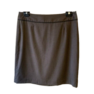 Banana Republic Women's Classic Office Mini Skirt Size 10 Casual Dark Brown