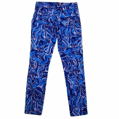 Lilly Pulitzer South Ocean Early Riser Twilight Blue Pants 00 Preppy Coastal