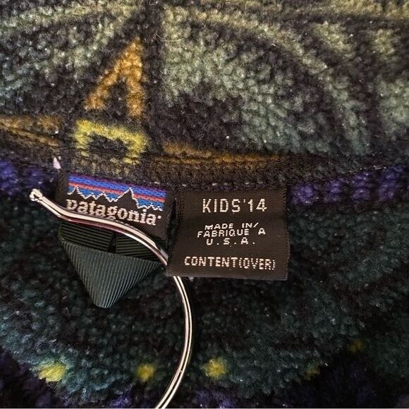 ::Patagonia || Vintage 1997 Zip Pullover with Pouch Synchilla Fleece Kids 14