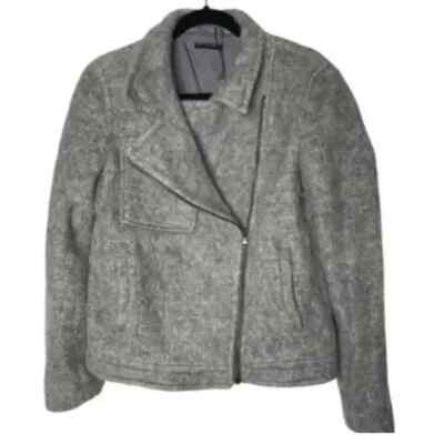 Sisley wool mohair alpaca moto jacket sz 8 nwot