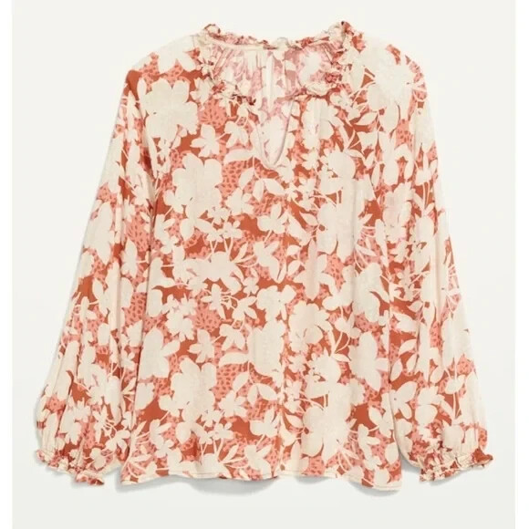 

Блузка Old Navy с цветочным принтом и рюшами, размер, Multicolor