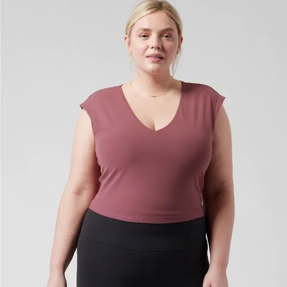 

Укороченная футболка Athleta Tawny Rose Transcend, размер, Розовый